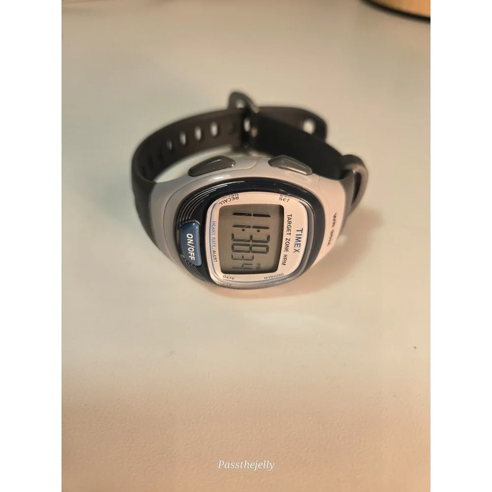 Timex Watch Mens Target Zone Heart Rate Monitor Digital Sport Gray Black‎